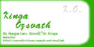 kinga ozsvath business card
